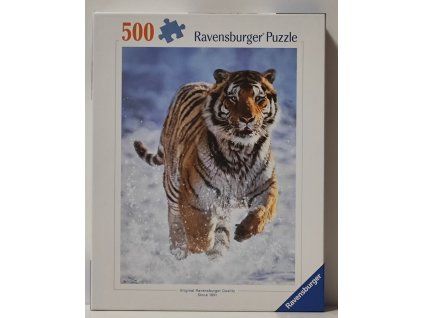 RAVENSBURGER Puzzle Tygr na sněhu 500 dílků
