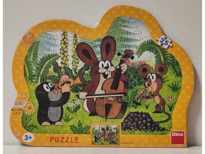 DINO Puzzle Krtek muzikant 25 dílků