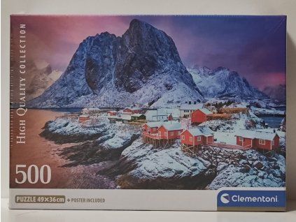 CLEMENTONI Puzzle Vesnice Hamnoy 500 dílků