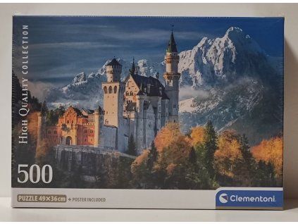 CLEMENTONI Puzzle Hrad Neuschwanstein 500 dílků