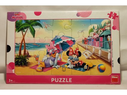 DINO Puzzle Minnie a Daisy na pláži 15 dílků