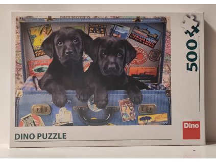 DINO Puzzle Štěňata v kufru 500 dílků
