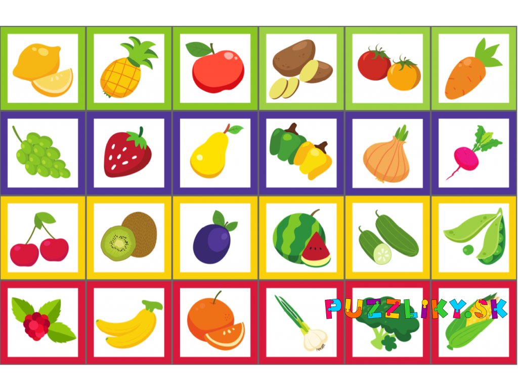 Ovocie a zelenina - bavlnený panel