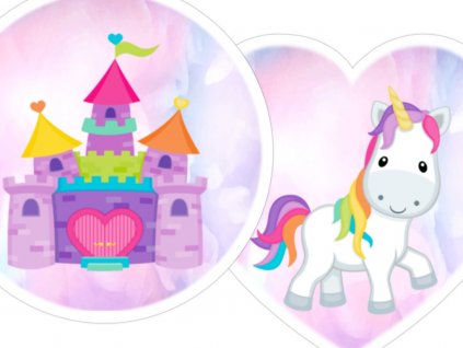 Rozprávkový hrad a jednorožec