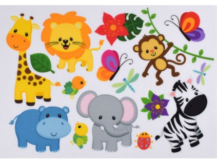 Zvieratká Safari - plstený panel