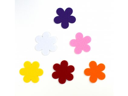 Farebné kvetinky - výrezy
