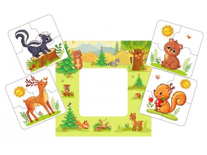 Puzzle pre najmenších lesné zvieratká