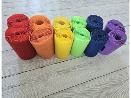 Suchý zips šírka 10 cm - farebná sada