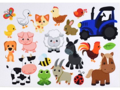 Zvieratká Farma - plstený panel