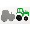 Výrezy farebný traktor plsť