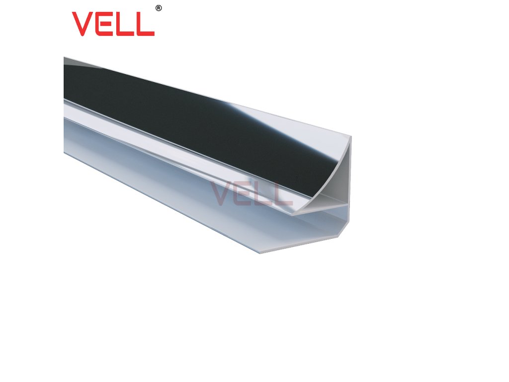 Stropní lišta stříbrná / chrom PVC 260cm