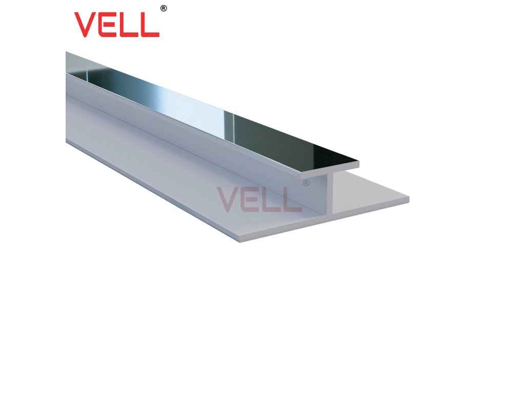 Profilová spojovací lišta "H" stříbrná/chromovaná PVC 260cm