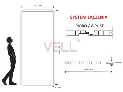 PVC nástěnný panel VELL mramor bílý calacatta 260x100 cm