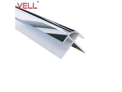 Vnější rohová lišta stříbrná/chromovaná PVC 260cm