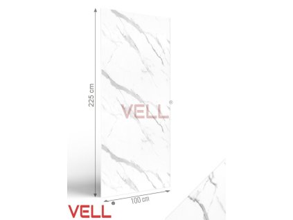 PVC nástěnný panel VELL mramor bílý calacatta 225x100cm