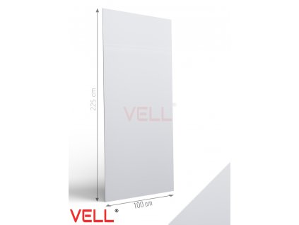 Nástěnná deska bílá PVC VELL lesklá 225x100 cm