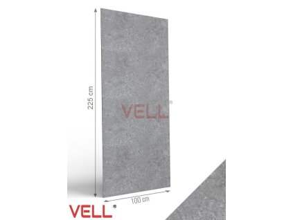 PVC stěnový panel VELL betonově šedý 225x100cm