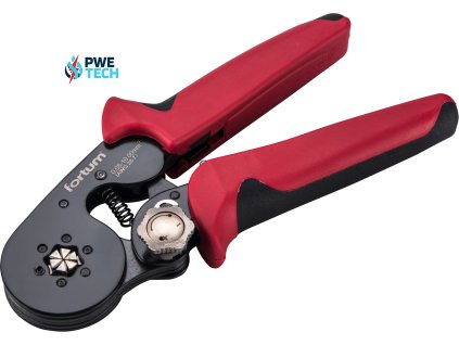 Kliešte lisovacie na dutinky samonastaviteľné, 175mm, na káble 0,08-10,0mm2, FORTUM 477049