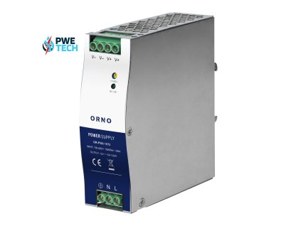 Priemyselný napájací zdroj na DIN lištu, 12VDC, 10A, 120W, kovové puzdro
