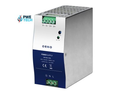 Priemyselný napájací zdroj na DIN lištu, 24VDC, 10A, 240W, kovové puzdro