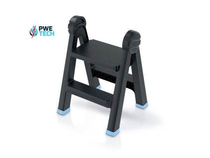 schudky titan ladder 47 0x43 5x63 cm oboustranne barva cerna s modrymi prvky