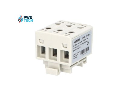 Svorka univerzálna trojitá UK 16/3x1 A 85A, 3x16mm2 3pól, AL/CU, krytá, sivá, na DIN lištu