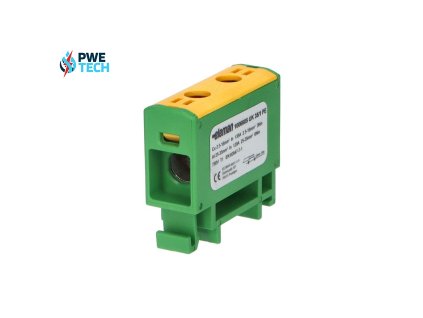 Svorka univerzálna UK 35/1 PE, 135A, 1x35mm2 1pól., AL/CU, krytá, zeleno-žltá, na DIN lištu