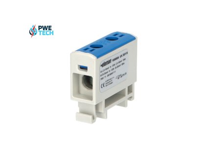 Svorka univerzálna UK 35/1 N, 135A, 1x35mm2 1pól., AL/CU, krytá, modrá, na DIN lištu