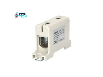 Svorka univerzálna UK 95/1 A, 245A, 1x95mm2 1pól., AL/CU, krytá, sivá, na DIN a Montážnu dosku