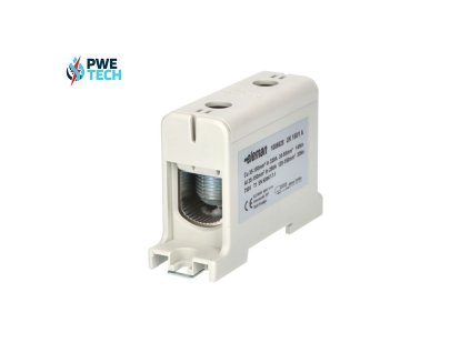 Svorka univerzálna UK 150/1 A, 320A, 1x150mm2 1pól., AL/CU, krytá, sivá, na DIN a Montážnu dosku