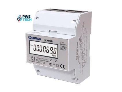 Elektromer 3F obojsmerný na DIN trojfázový digitálny VCX EASTRON SDM72 BI MID Reset 100A