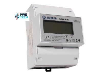 Elektromer 3F na DIN lištu trojfázový digitálny VCX EASTRON SDM72 DR MID Reset 100A