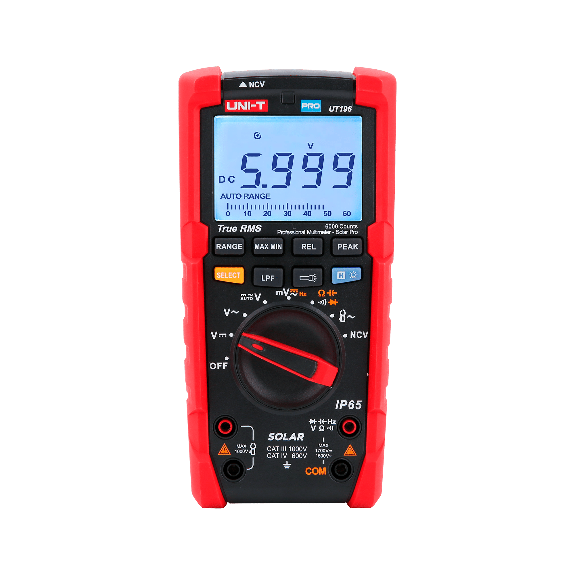 Univerzálny multimeter Uni-T UT196 1700 V AC 1500 V DC Solar PRO MIE0468