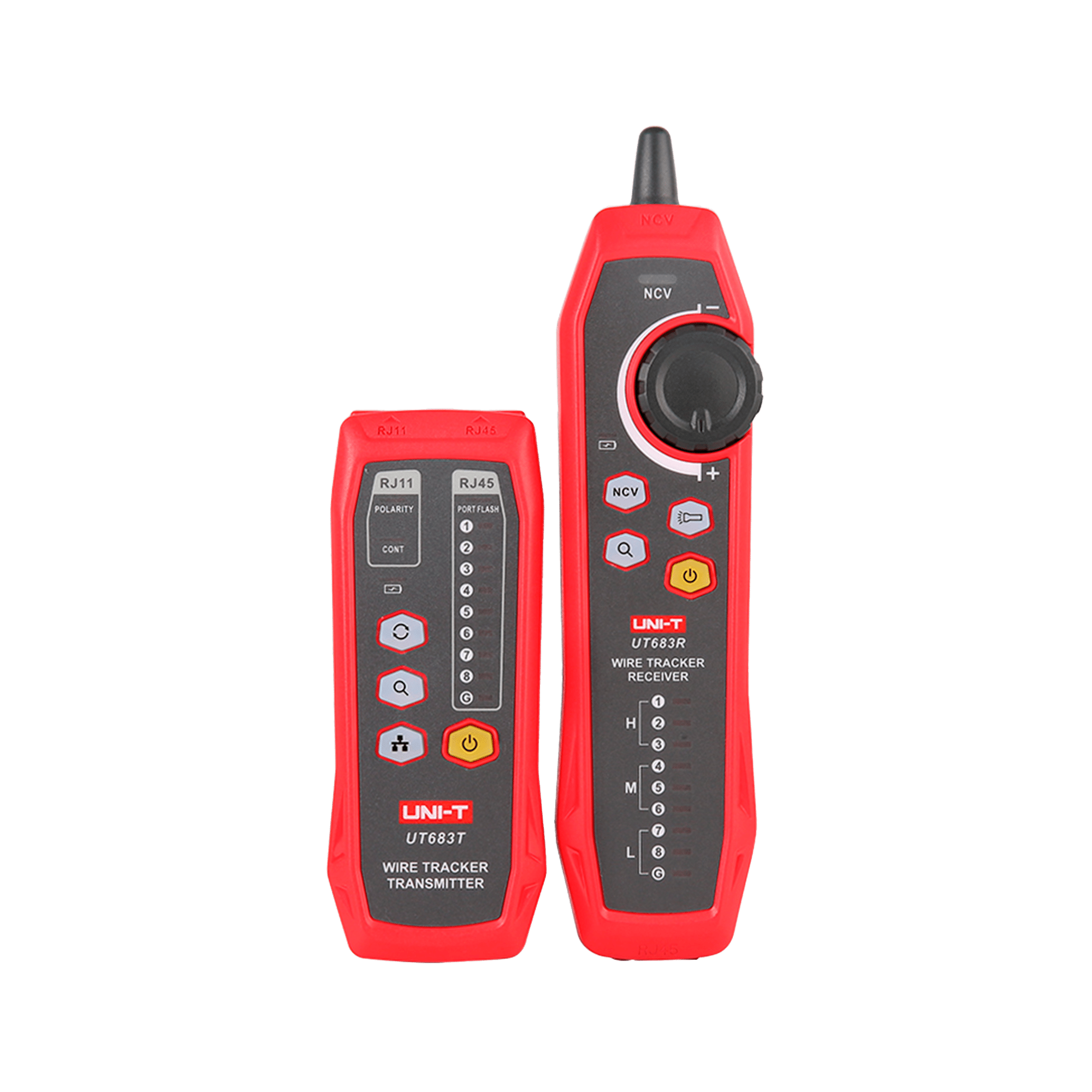 Vyhľadávač párov vodičov káblov Uni-T UT683KI RJ11 a RJ45 MIE0457