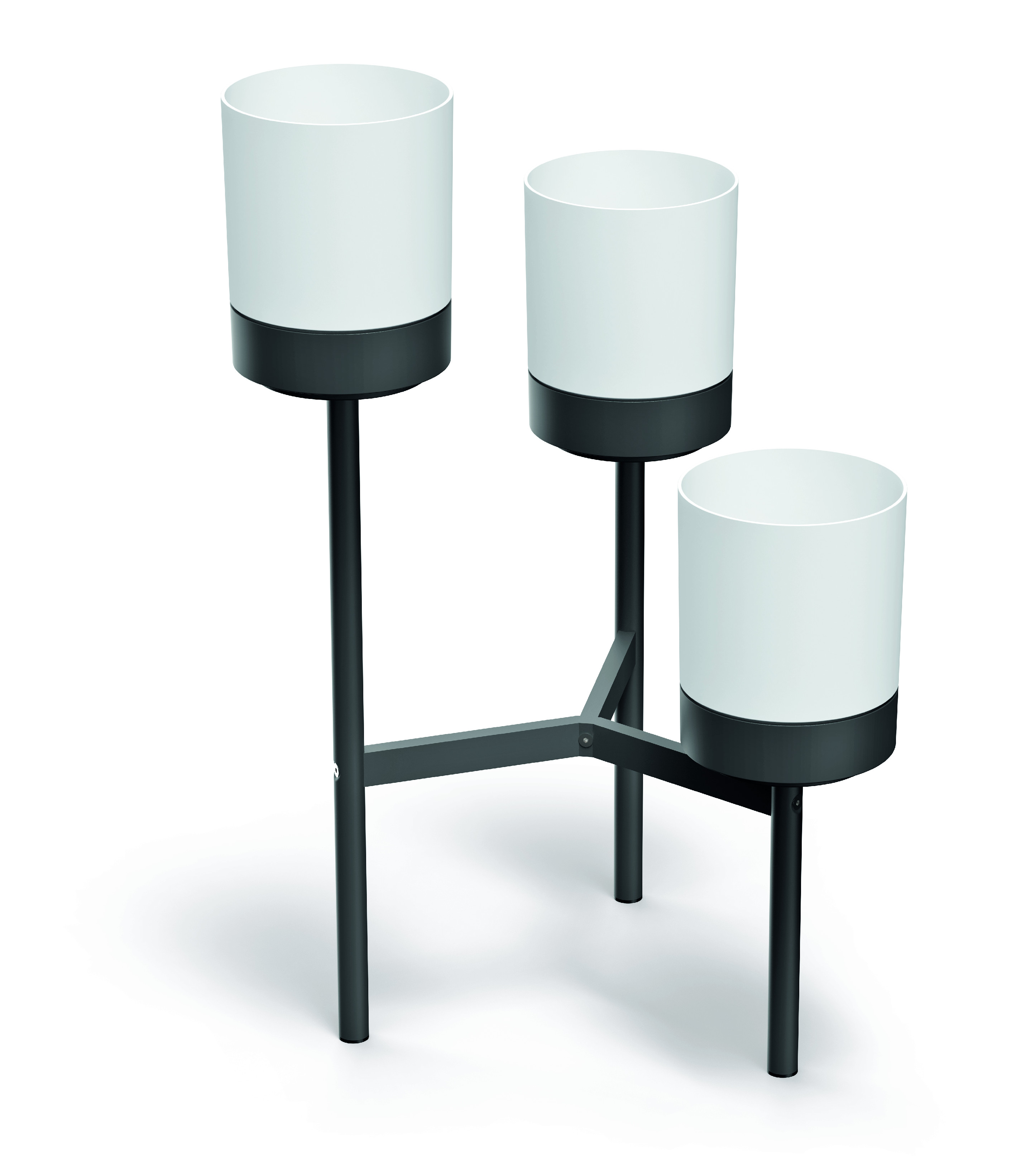 Stojan na kvety vrátane kvetináčov BLOOMIE STAND biely 54cm IKD3L-S449