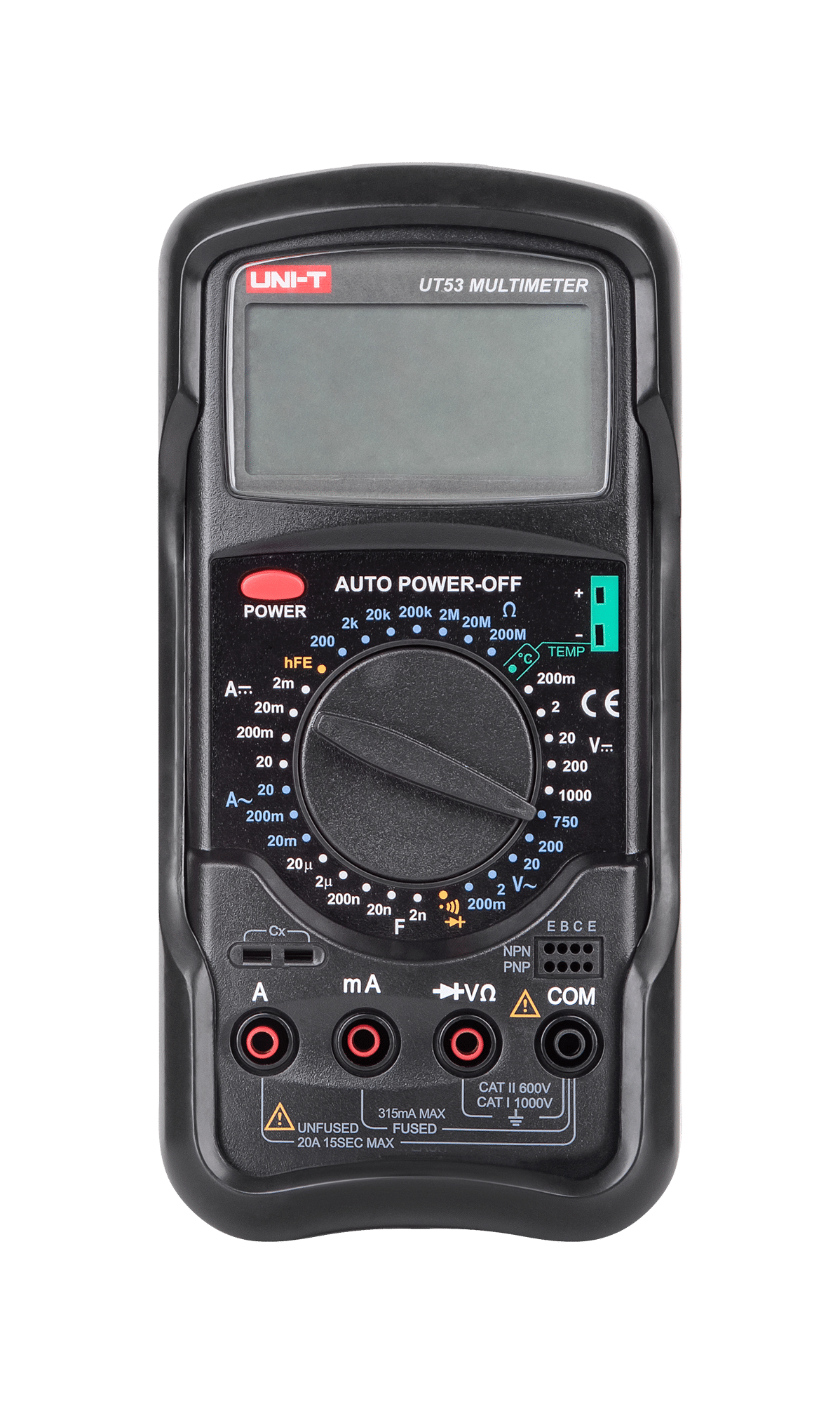 Univerzálny multimeter Uni-T UT53 DC 1000V, AC 750V plus meranie teploty MIE0016