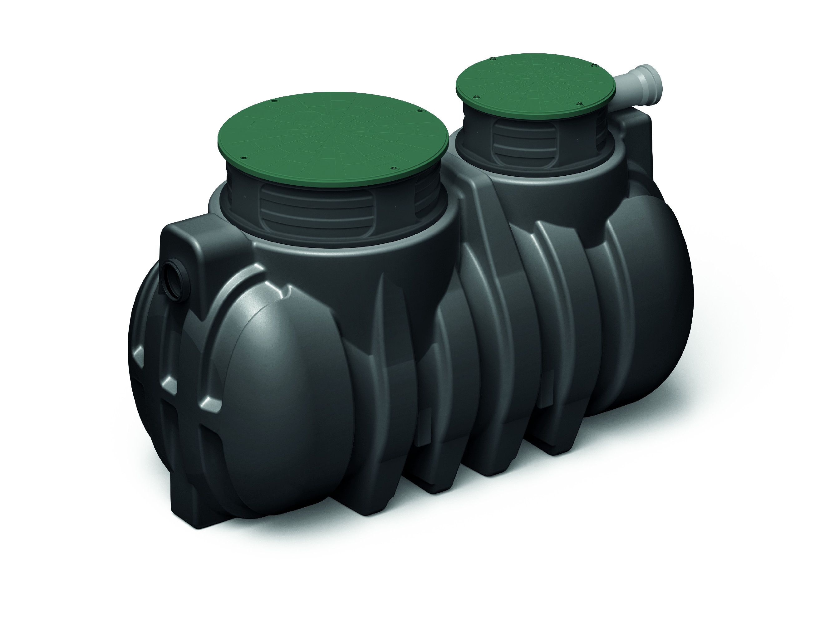 Podzemná plastová nádrž Unground Tank R-2000 (2000 litrov) monolit na dažďovú vodu čierna