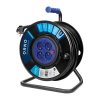 ORNO predlžovací kábel na bubne 4 pevné zásuvky 50 metrový H05VV-F 3x1.5mm2 anti-twist PVC