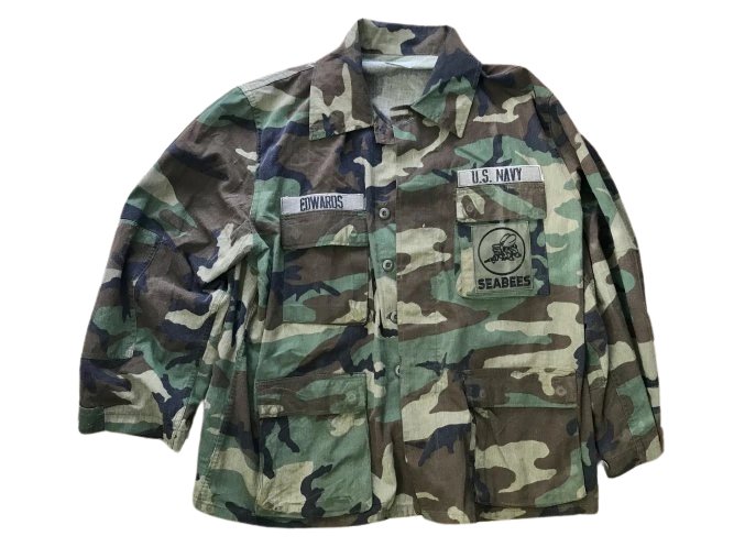 Original US Navy SEABEES M81 BDU Coat | 1st Pattern "Elvis" | Size XL-R
