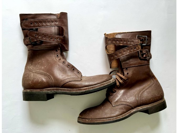 COMBAT SERVICE "DOUBLE BUCKLES" BOOTS  9 1/2 B - 1955