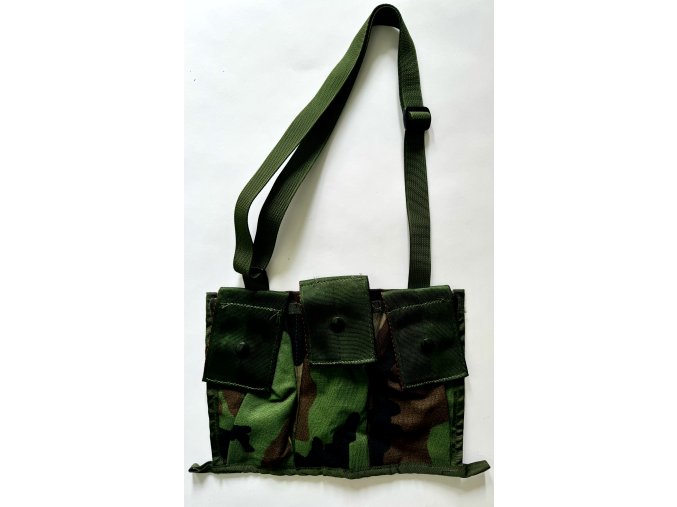 MOLLE II Pouch, 6 Magazines, Bandoleer, M16A2 - Woodland - used