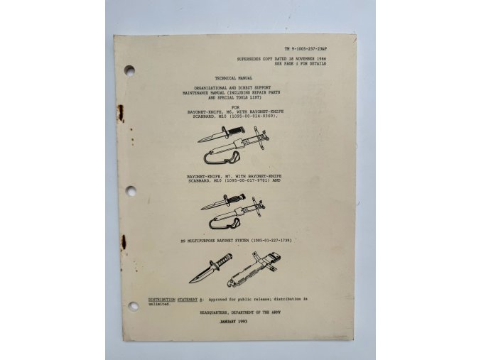 TM 9-1005-237-23 - Technical Manual Bayonet M6, M7, M9
