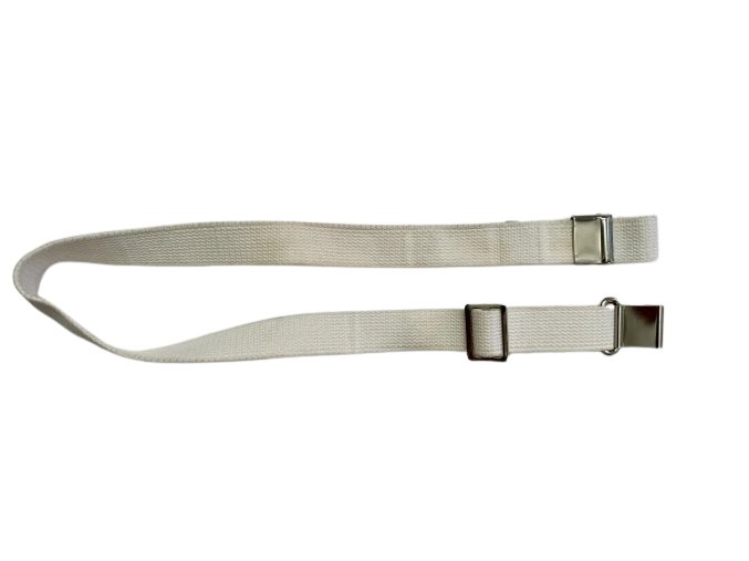Ceremonial white canvas rifle sling