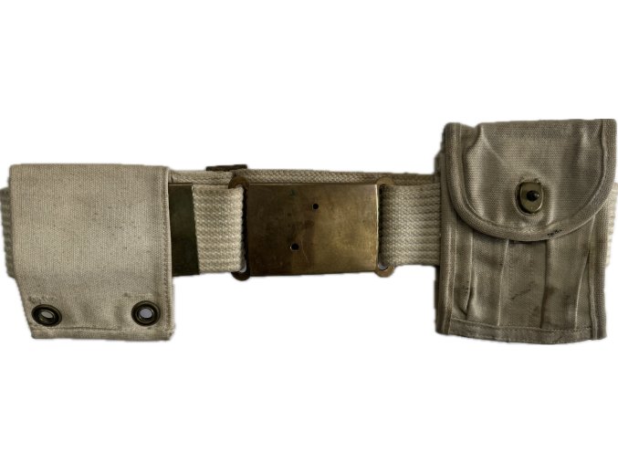 Vietnam USMC White Pistol Belt Set