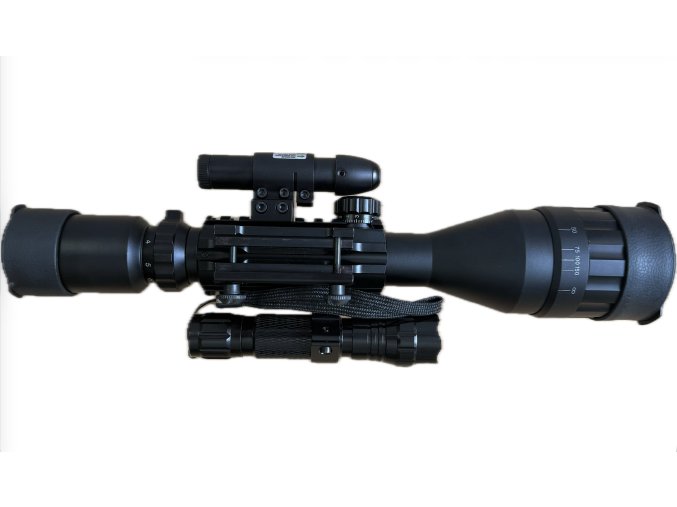 HIRAM 4-16×50 AO Rifle Scope Combo with Green Laser