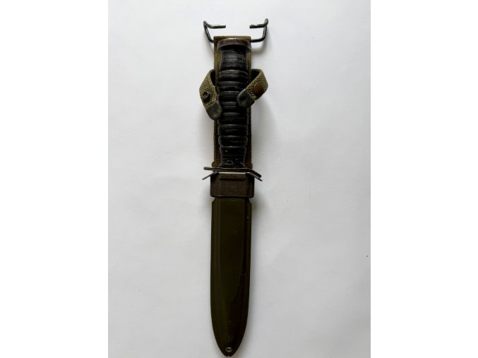 US M3 Fighting Knife Utica (Blade Marked) | M8A1 Scabbard | WWII Era