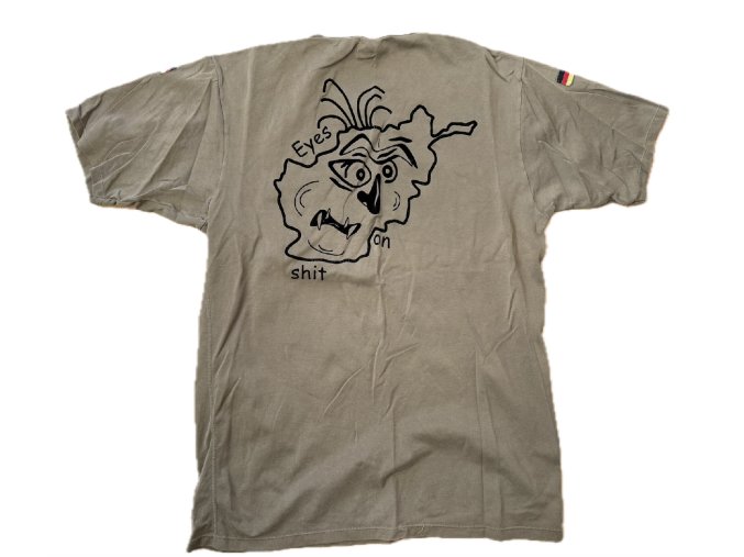 Bundeswehr Funkční Triko ISAF | "Eyes on Shit" Afghánistán | Rok 2009 | Vel. 56 (XL)