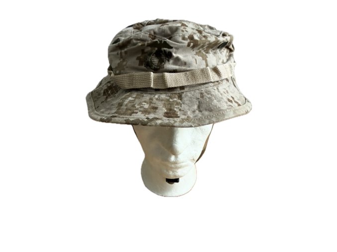 USMC Desert MARPAT Boonie Hat | Embroidered EGA | 2004 Contract | Size Small