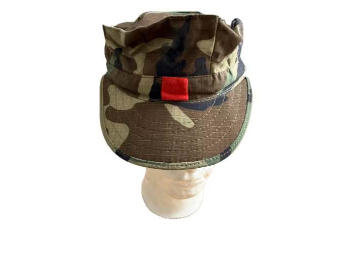 USMC Woodland Utility Cap | "Red Patch" Landing Support | 1999 | Size XS