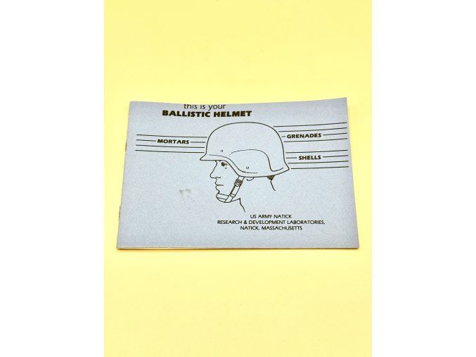 Originální manuál US Army: PASGT Ballistic Helmet | Natick Labs | 80. léta